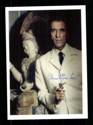 Christopher Lee Autogrammkarte  James Bond 007 - Der Mann mit dem goldenen Colt