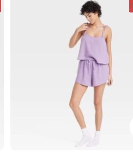 Women’s Colsie 2pc Gauze Sleep Set Purple S NWT