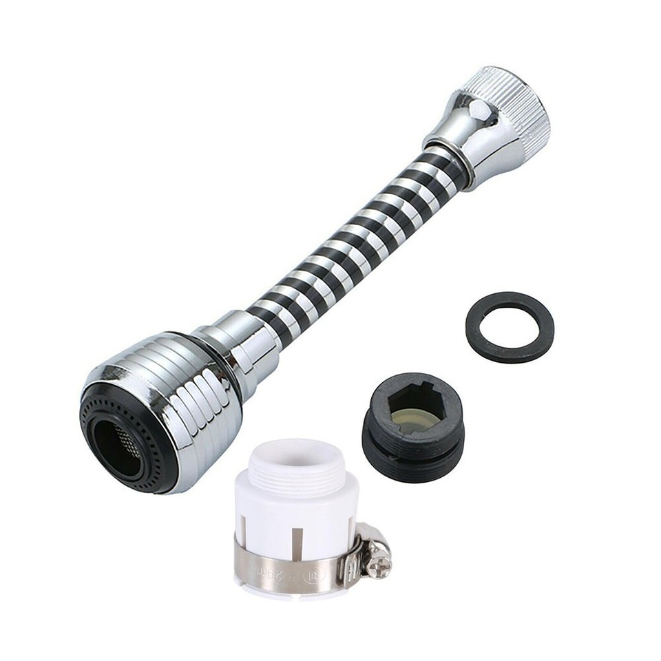 360° Flexible Faucet Extender Bendable KitchenSink Tap Spray Head