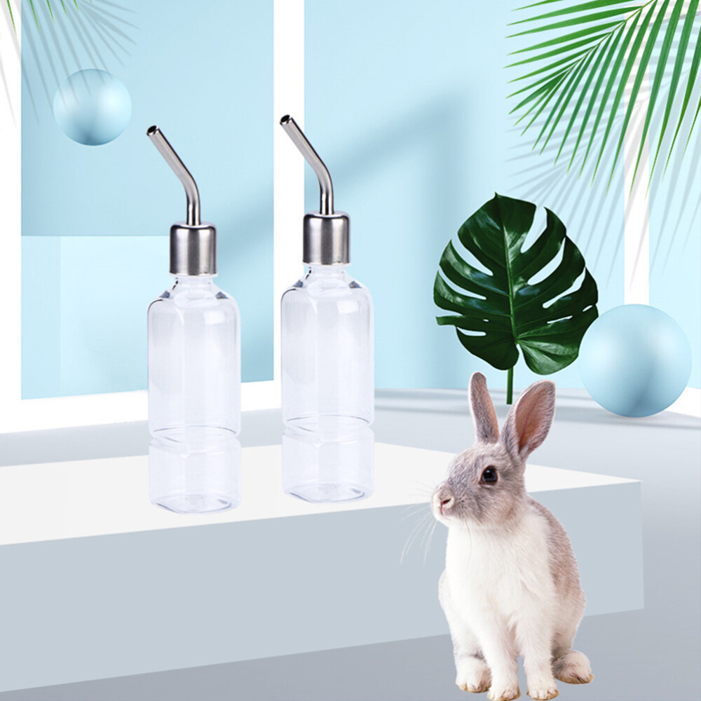 2 Pcs Dog Cage Water Dispenser Small Animal Bottle Pet Drinking