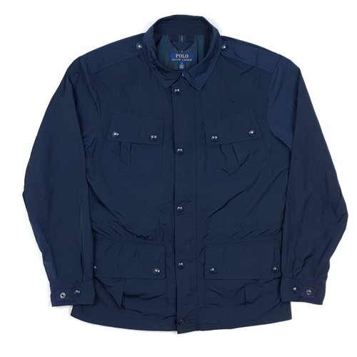 Polo Ralph Lauren Field Jacket giacca a vento media utilità cappotto leggero blu navy - Foto 1 di 20