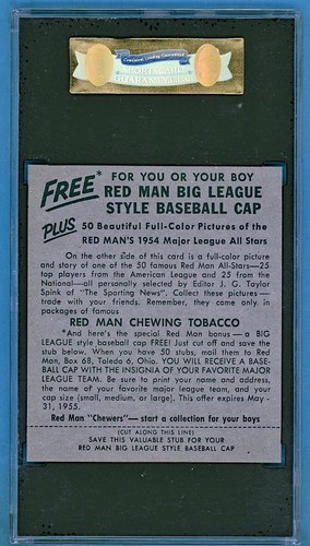 1954 Red man Tobacco George Kell With Tab White Sox Var #4A SGC 92 8.5! NMMT+ - Picture 2 of 2