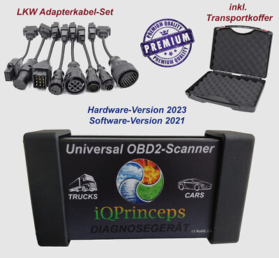 KFZ Profi Diagnosegerät für LKW/PKW, Transporter 2021/11  OBD2 Scanner Bluetooth