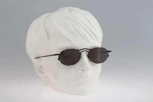 Robert Rudger 0880 120 35, Vintage 90s black and colorful oval sunglasses NOS - Picture 5 of 10