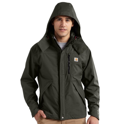 CARHARTT Shoreline JACKET Men's Size 2XL Storm Defender J162 307 Olive Hooded - Picture 24 of 24