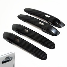 Gloss Carbon Fiber Print Keyless Entry Door Handle Cover Fits 18-25 Q5 SQ5