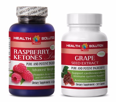 Fat burner stim free - RASPBERRY KETONES   GRAPE SEED EXTRACT COMBO - raspberry 