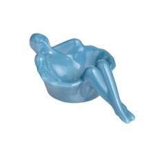 Mosser Glass USA Bathing Beauty Soap Dish Georgia Blue New