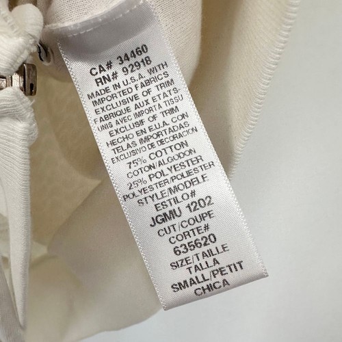 Juicy Couture Vintage Full Zip Hoodie Sm Short Sleeve Terry Cloth White Babydoll - Picture 6 of 10