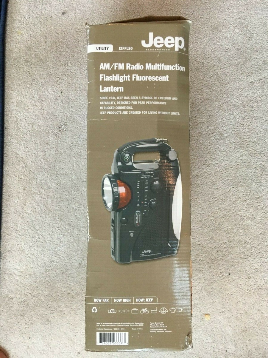 JEEP JXFFL80 Utility AM/FM Radio Multifunction Flashlight