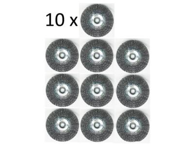 10er Set Fugenbürste für Elektr. Fugenbürste Grizzly Tools EFB 401 Metall/Draht