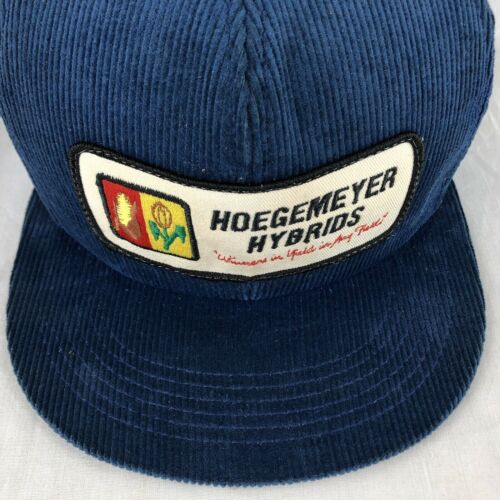 Hoegemeyer Hybride Aufnäher Druckknopflasche Trucker Cord Mütze Kappe K Produkte USA blau - Bild 3 von 10