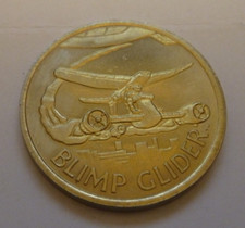 VINTAGE 1990's TEENAGE MUTANT HERO TURTLES TOKEN COIN BLIMP GLIDER (HIGH GRADE)