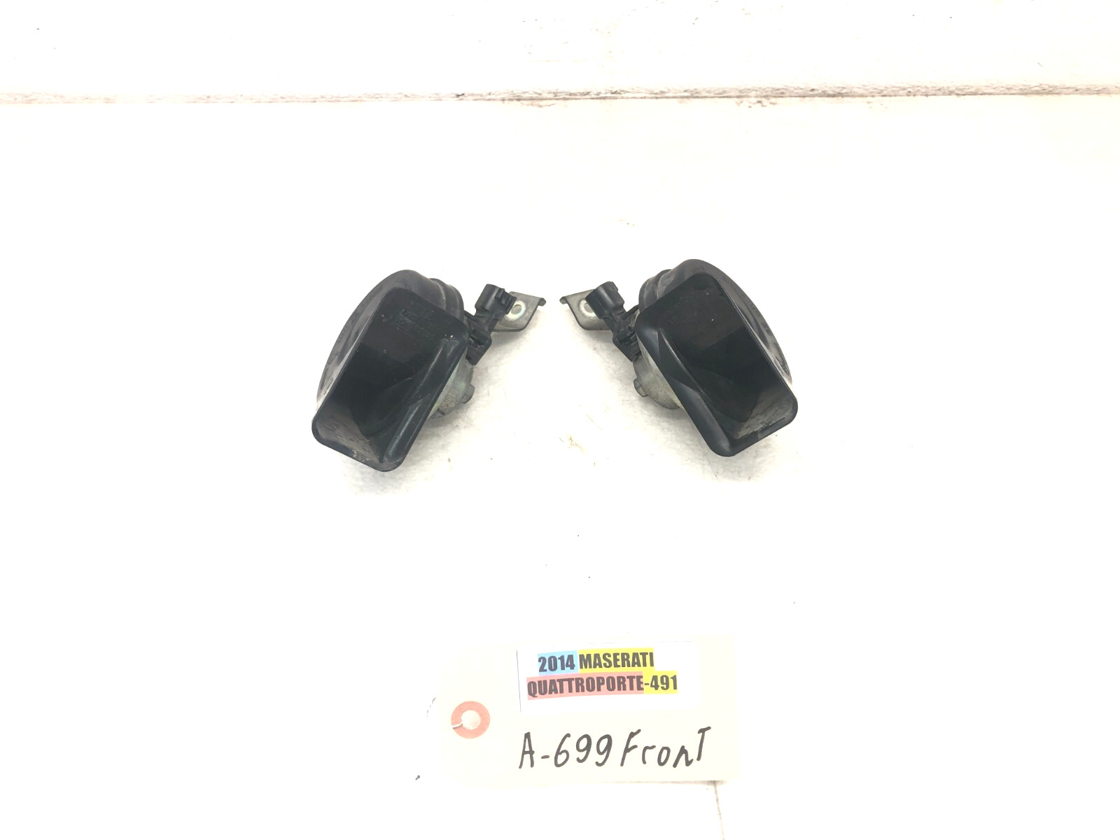 2014-2020 MASERATI QUATTROPORTE HIGH LOW TONE ALARM SIGNAL HORN SET X2 OEM