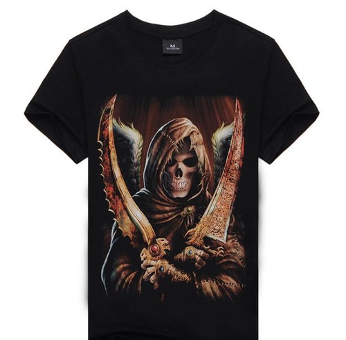 Camiseta Reaper Calaveras Malvadas Moda Gráfica Negra Hombres Niño Niña Camiseta ¡Vendedor de EE. UU.! - Imagen 6 de 7