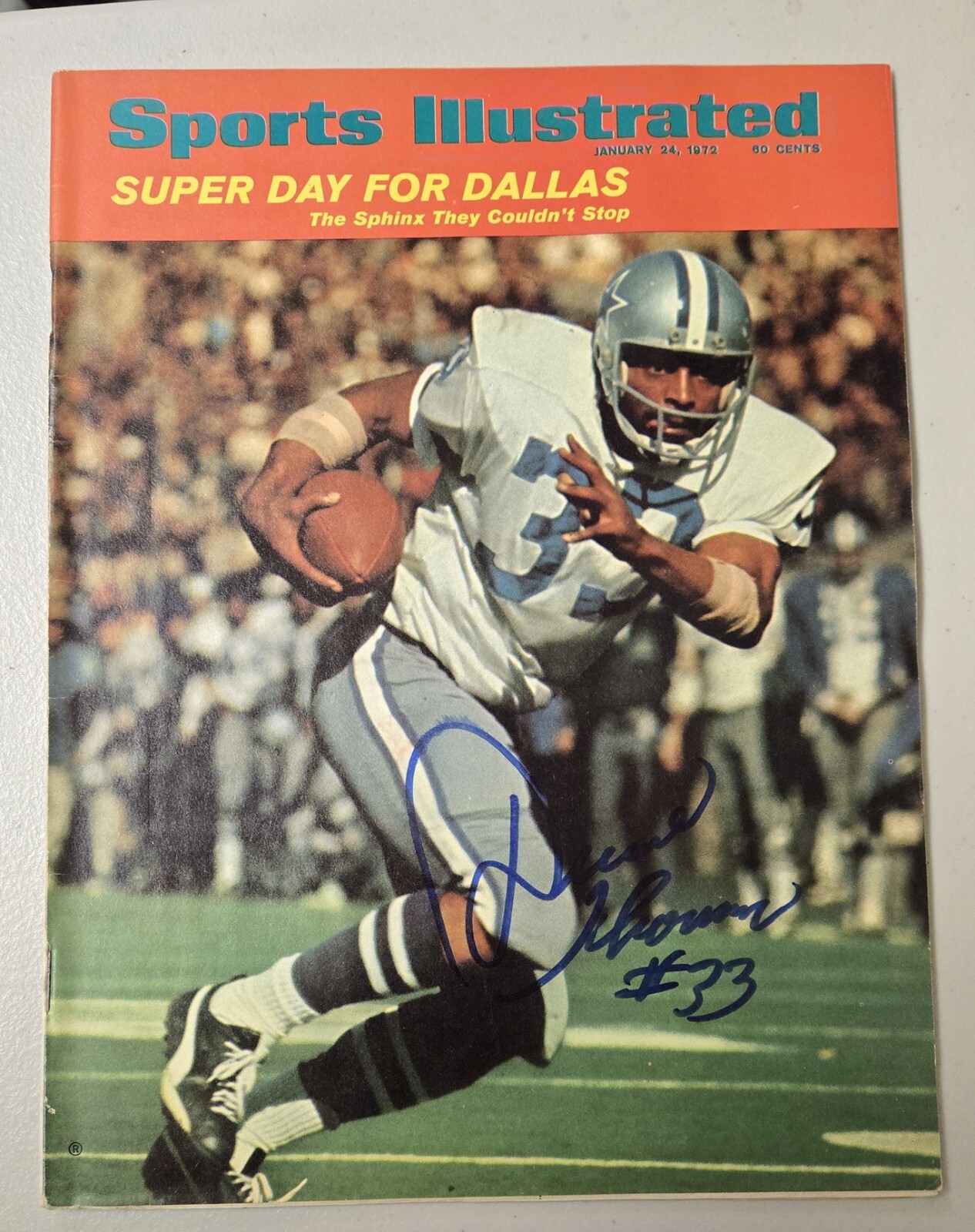 Duane Thomas Autographed Signed Dallas Cowboys Sports Illustrated Mag 1/24/72 Beckett Auto 