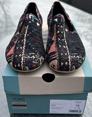 Toms Darcy Womens Ballet Flat Patchwork Size 7.5 NIB