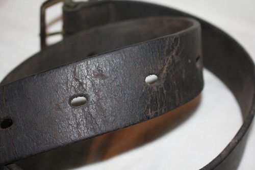 ORIGINAL WW2 AK ARMIA KRAJOWA POLISH PARTISAN MODIFIED WEHRMACHT BELT DATED 1942 - Picture 11 of 17