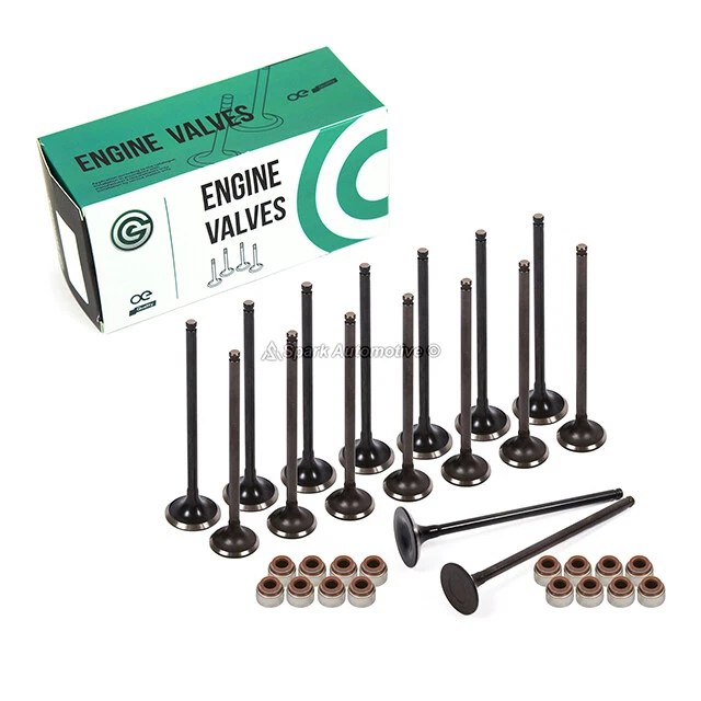 Válvulas de escape de admisión con sellos para Honda Civic Del Sol 92-05 D16Z6 D17A1 A2 Foto 2 de 4