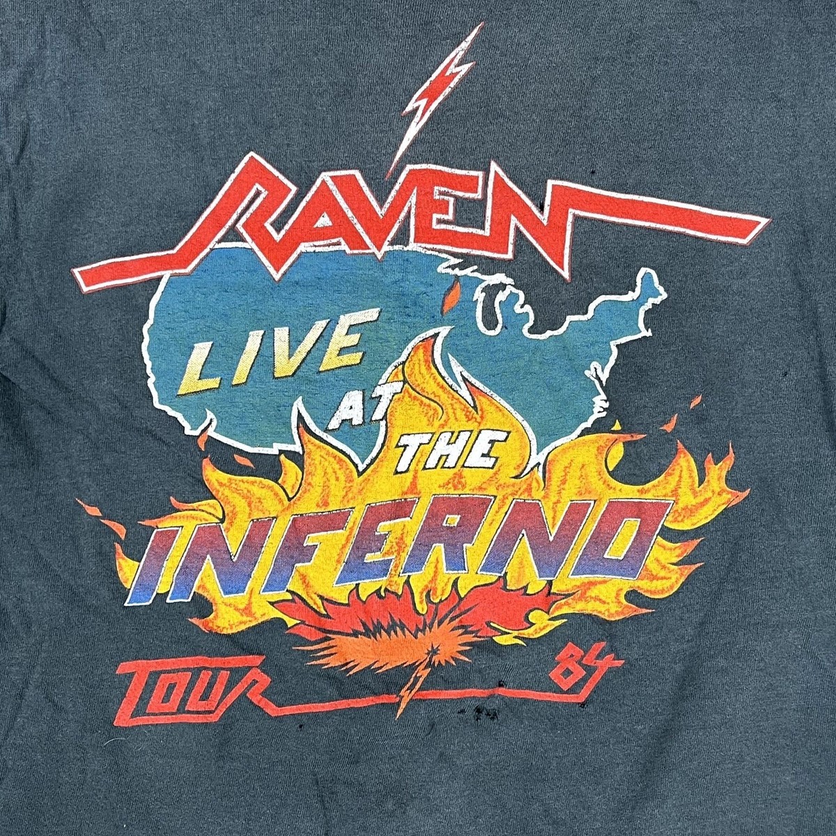 Vintage 80s Raven Live at the Inferno 1984 T-Shirt Size Medium | eBay