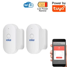 2 Pack Wireless WiFi Tuya Home Window Door Sensor Burglar Security APP Alert