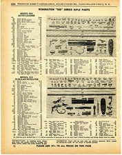 1959 Print Ad of Remington Model 550 Auto 512 Repeater Rifle Parts List