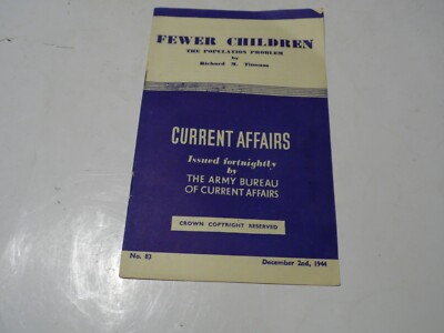 Heeresbüro Zeitgeschehen, datiert 1944, weniger Kinder, Das Bevölkerungsproblem