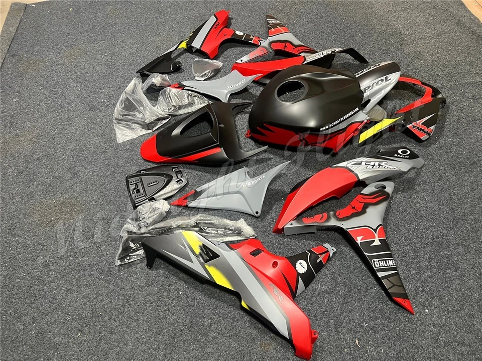 Kit de carenado para Honda CBR600RR 2007-2008 rojo negro gris carrocería de inyección ABS Foto 4 de 4