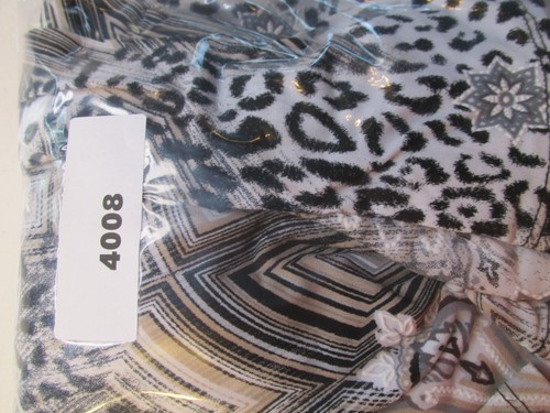 SJS Maxi Skirt Women Large Black White Floral Embossed Stretch Bohemian Flowy - Afbeelding 8 van 8