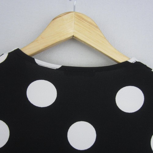 Zara Trafaluc Top Womens USA L | Aus XL 16 Black White Polka Dots Bodysuit Event - Picture 6 of 18