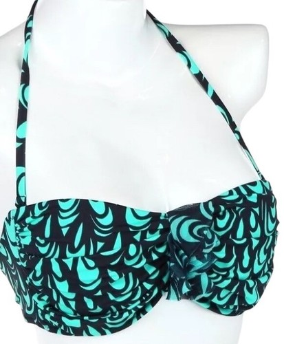 Profile by Gottex multi-color halter bikini top swimwear size 10 New - Picture 7 of 7