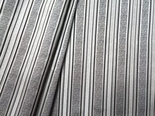 Drapery Upholstery Fabric - Stunning Woven Jacquard Striped Design - Chocolate