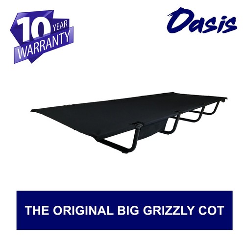 Big Grizzly Cot - Portable Heavy Duty Oversize Compact Cot with Side Pocket - Foto 1 di 9