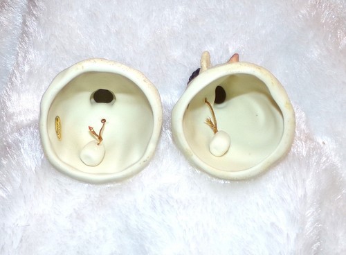Angel Figurine Bells - African American Shimmery with Praying Hands Set of 2 New - Picture 4 of 5