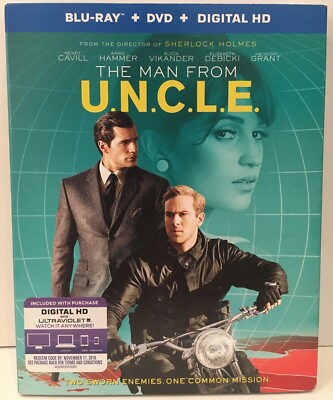 The Man from U.N.C.L.E. (Blu-Ray, 2015) W/OOP Slipcover Guy Ritchie Cavill New
