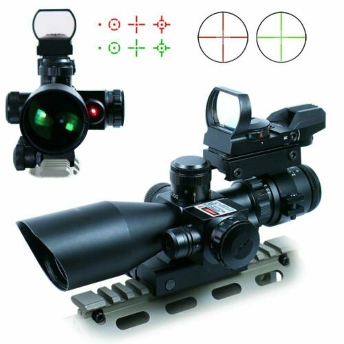 2.5-10X40 Rifle Scope with Red Laser & Holographic Green-Red Dot Sight - 第 1/9 張圖片