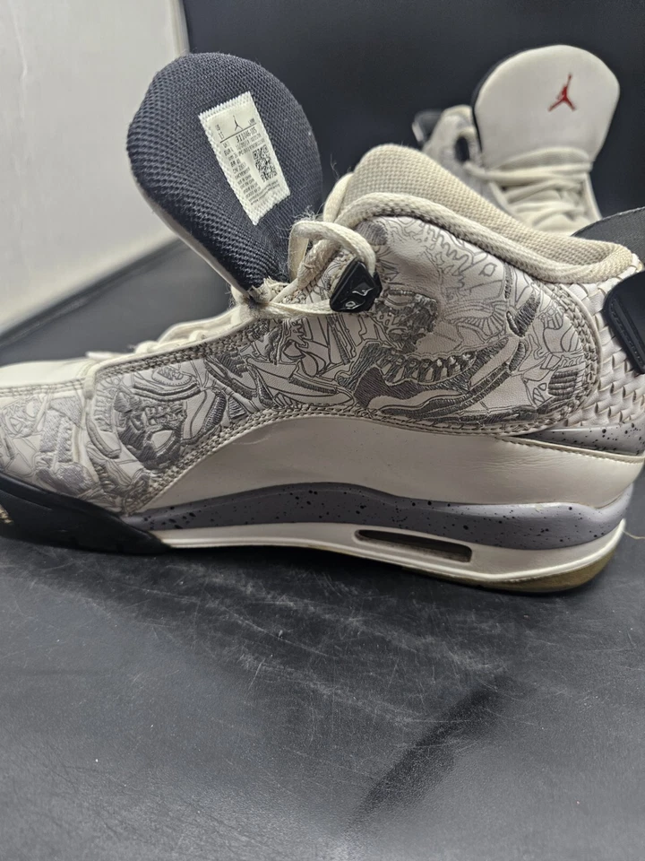 Air Jordan Dub Zero белый цемент 2008. 311046-161. Мужские размер 8,5 бывшие в употреблении - Изображение 3 из 4