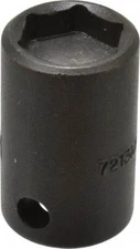 Proto J7213MHF Impact Socket: 3/8" Drive 6-Point, 1-3/16" OAL, Black