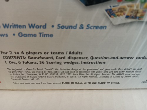 Trivial Pursuit 20th Anniversary Edition Family Board Trivia Game Sealed Hasbro - Picture 5 of 17