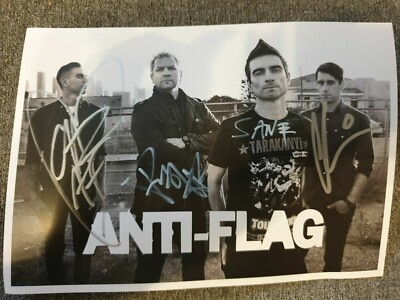 Anti-Flag Autogrammkarte autographed card signed/autograph/signiert/Autogramm