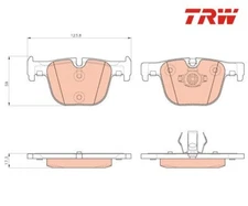 Brake Pad Set, Disc Brake TRW GDB1937 for BMW 3 Series