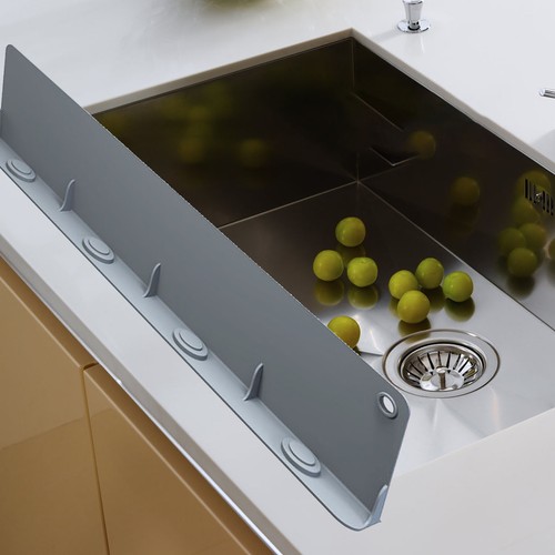 Sink Edge Water Guard Silicone Splash Backsplash Reusable Water Splash Protector - Picture 6 of 6