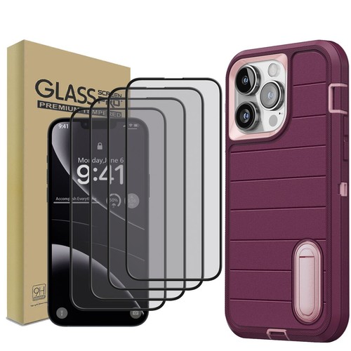 Funda híbrida con soporte protector de pantalla para iPhone 13/13 Pro/Pro Max a prueba de golpes - Imagen 31 de 36