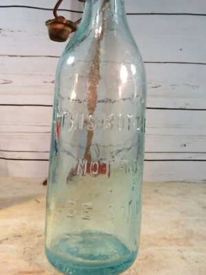 Very Whittled Antique Blob Top KArl Hutter Bottle with stopper | eBay