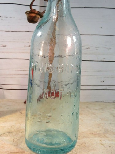 Sehr geschnitzte antike Blob Top KArl Hutter Flasche mit Stopfen - Bild 2 von 10