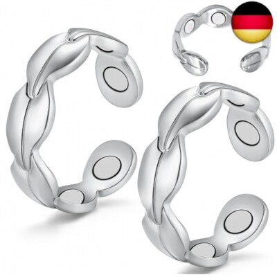 2PCS Lymphdrainage Magnet Ringe Damen Frauen Finger 7 Ultrastarke Magnete 99%
