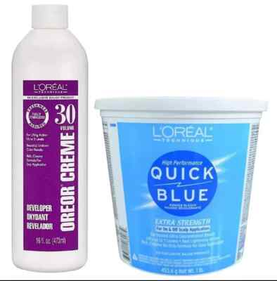 #ad #ad L#x27;Oreal Technique Quick Blue Powder Bleach Extra Strength 1lb w 30 Volume Oreor $27.99