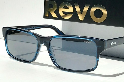 NEW* Revo FINLEY G Blue Horn polished POLARIZED GLASS Grey Sunglass 1112 05 GY - Picture 11 of 12