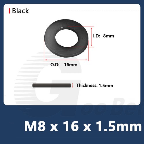 Nylon PP Plastic Flat Washers Form A Gaskets M2 M3 M4 M5 M6 M8 M10 M12 M14 - M24 - Picture 98 of 124