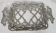 2004 Arthur court aluminum horse handles 20 x 11 casserole dish tray holder